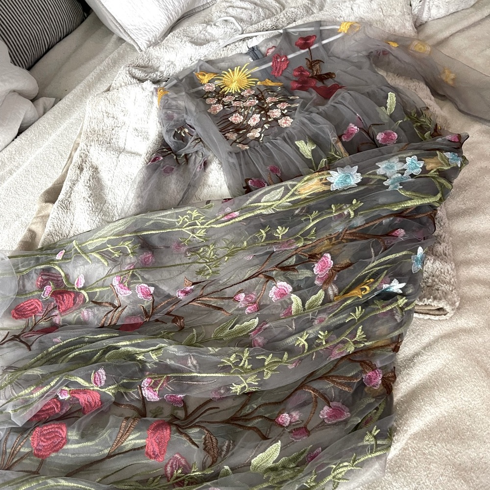 Sheer ankle length dress